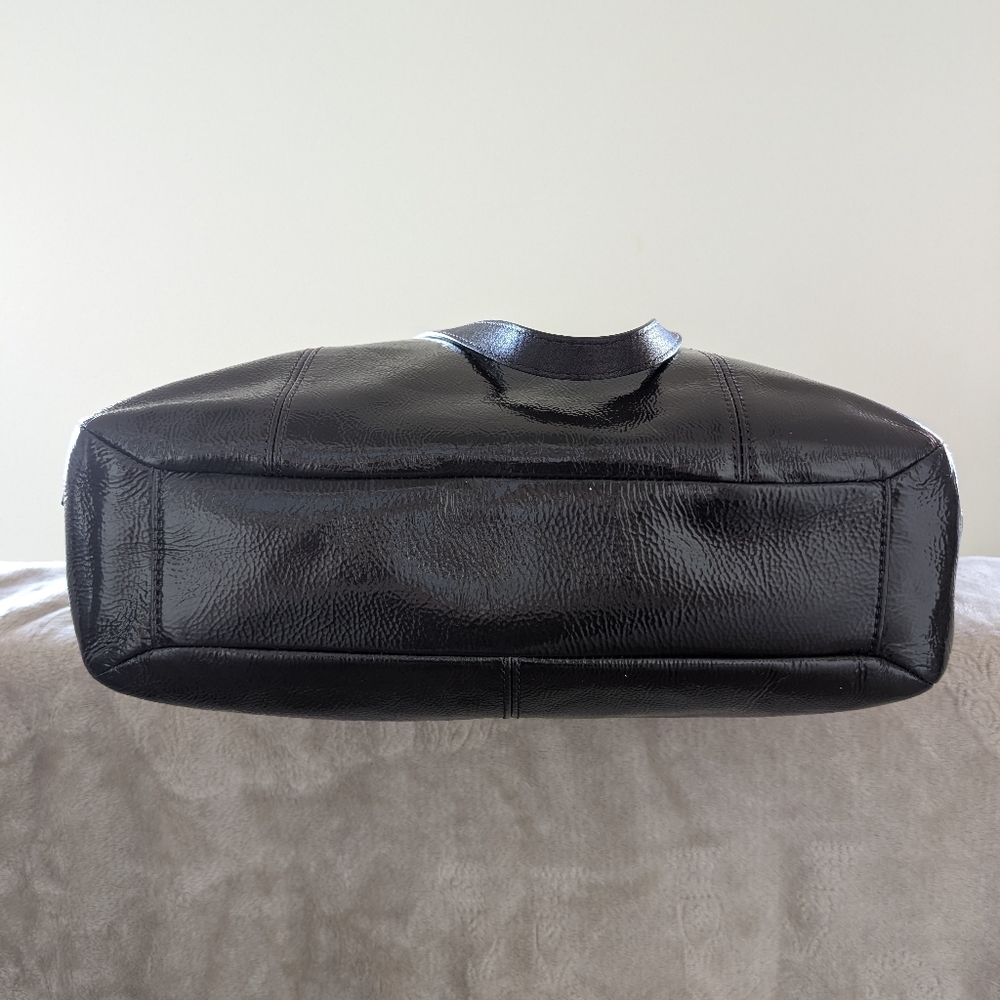 Coach Mahogany/Dark Brown Patent Leather Tote Bag - Picture 14 of 15